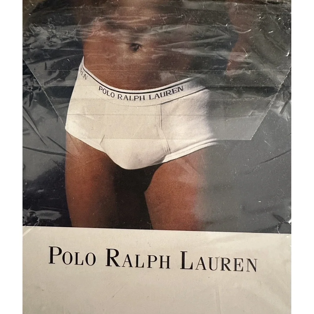 Polo Ralph Lauren VTG 90s Brief Underwear Cotton USA Whitey Tighties NEW Sz 38